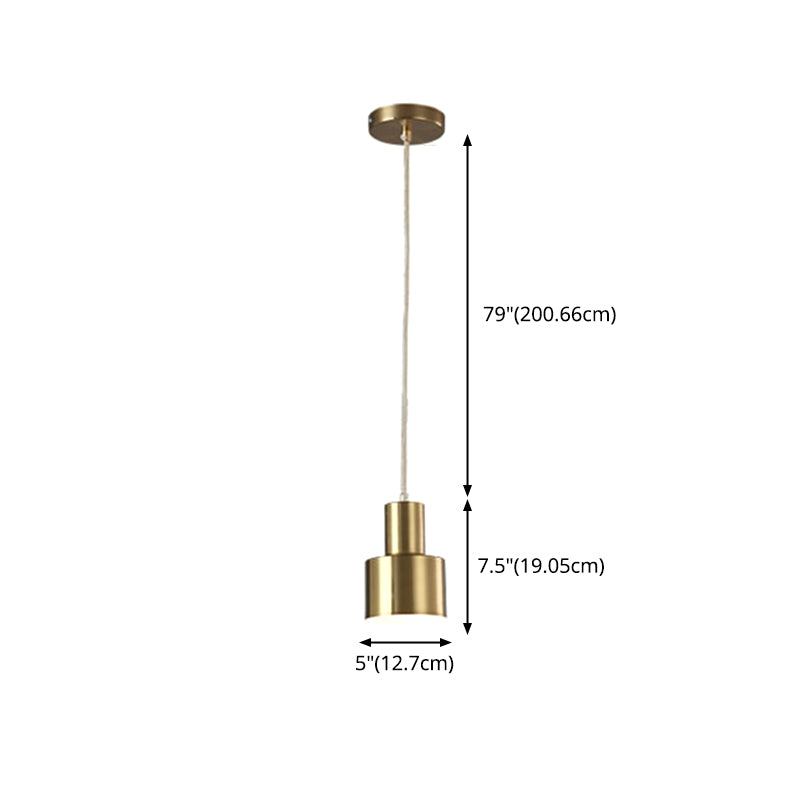 1-Licht-Metallzylinder Anhänger Licht moderner Stil Down Lighting für Esszimmer