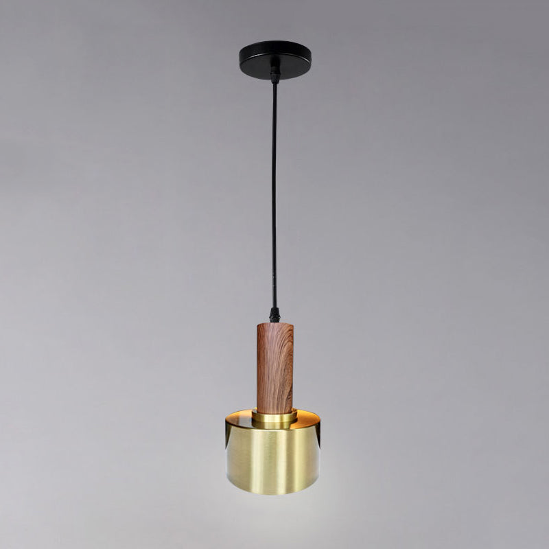 1-Licht-Metallzylinder Anhänger Licht moderner Stil Down Lighting für Esszimmer