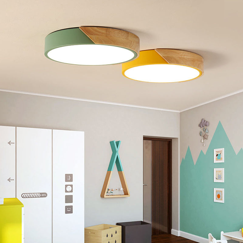 Soporte de vaciado de LED acrílico circular en estilo conciso moderno de hierro forjado de hierro forjado para espacios interiores
