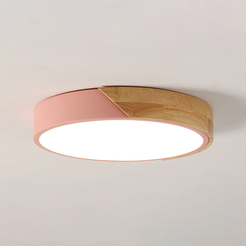 Soporte de vaciado de LED acrílico circular en estilo conciso moderno de hierro forjado de hierro forjado para espacios interiores