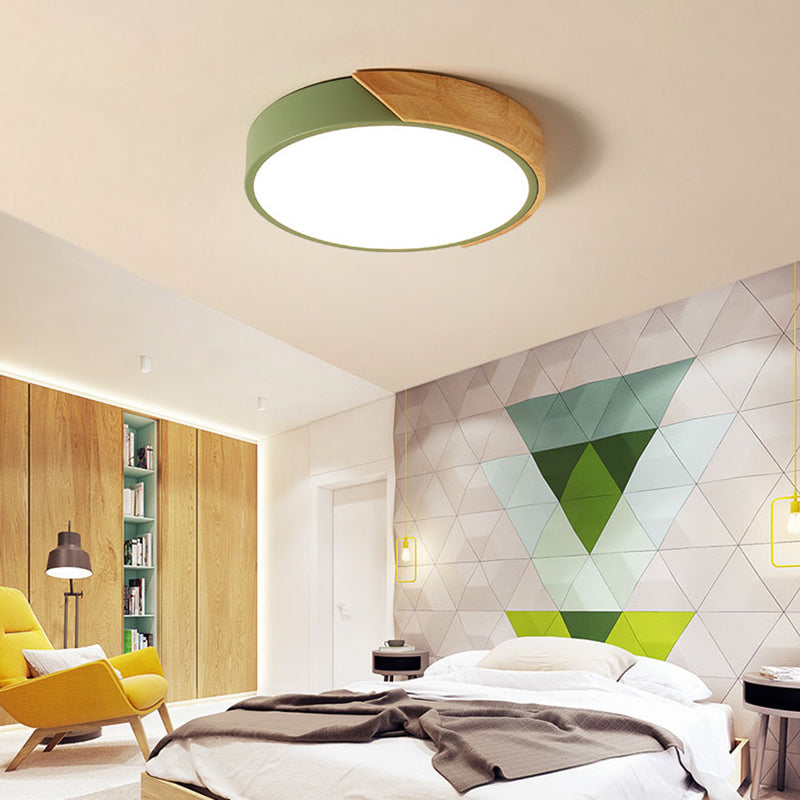Soporte de vaciado de LED acrílico circular en estilo conciso moderno de hierro forjado de hierro forjado para espacios interiores
