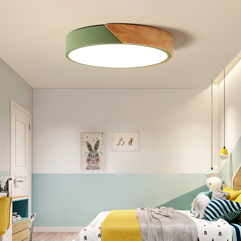Soporte de vaciado de LED acrílico circular en estilo conciso moderno de hierro forjado de hierro forjado para espacios interiores