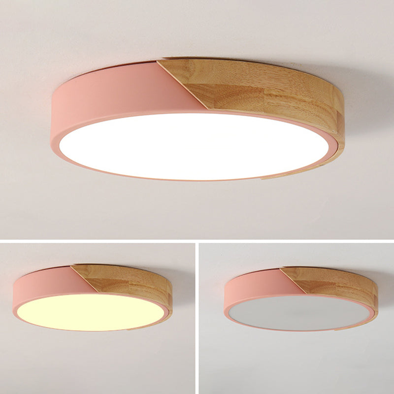 Soporte de vaciado de LED acrílico circular en estilo conciso moderno de hierro forjado de hierro forjado para espacios interiores
