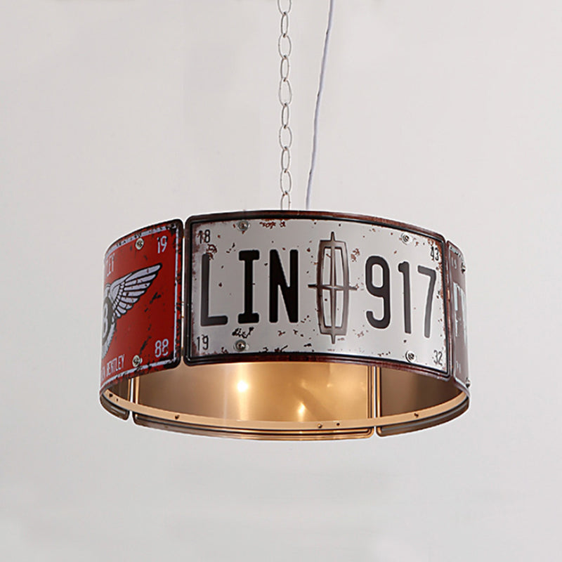 Geometric Chandelier Light Fixture Retro Industrial Style Metal Pendant Lighting for Bar
