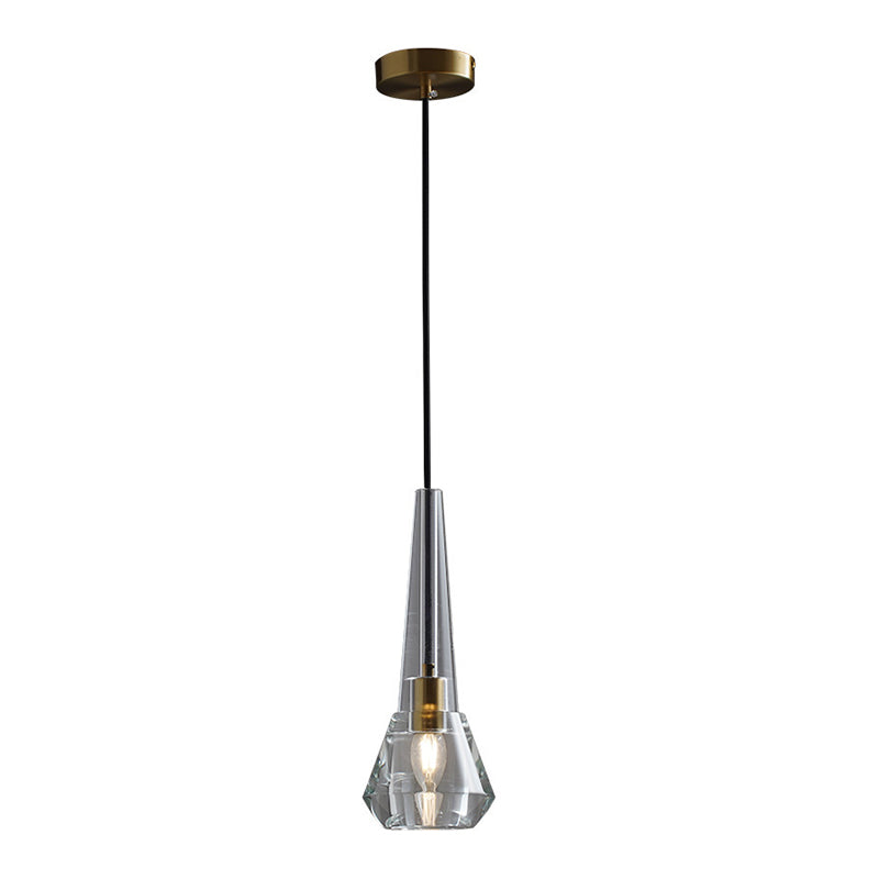 Kristal messing hanglamp in moderne luxe stijl koper geometrische hangende lamp voor binnenruimtes