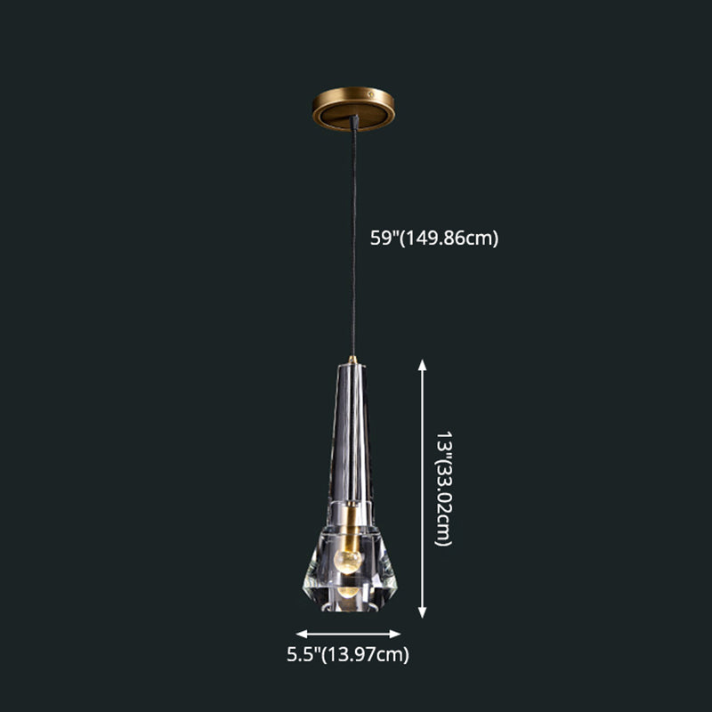 Kristal messing hanglamp in moderne luxe stijl koper geometrische hangende lamp voor binnenruimtes
