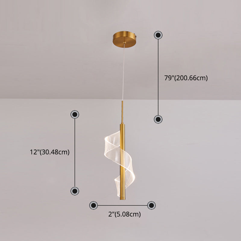 Lampada per sospensione a soffitto moderna a onda a onda di semplicità ACRILICA ACCRIPOLE PER IL RISTATO