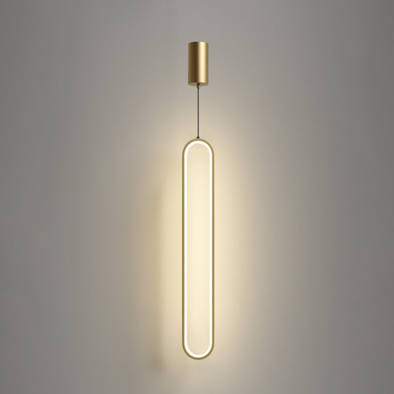 Simplicità moderna Sospensione ovale Sospensione Lampada acrilica Apparecchiatura per il ristorante