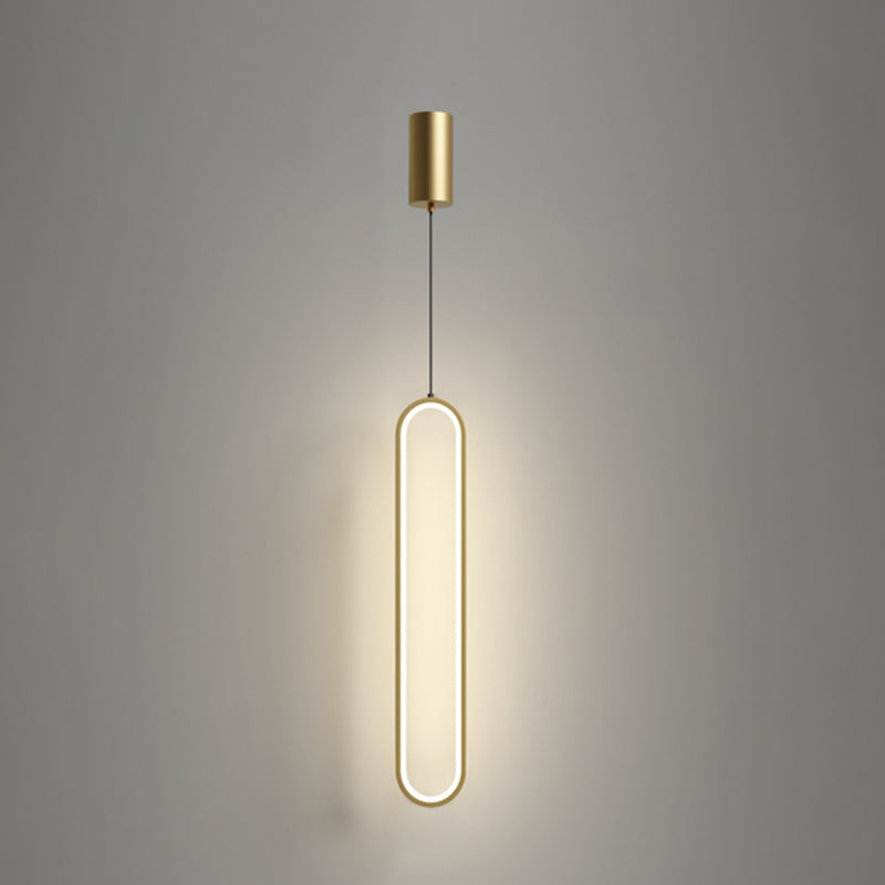 Simplicità moderna Sospensione ovale Sospensione Lampada acrilica Apparecchiatura per il ristorante