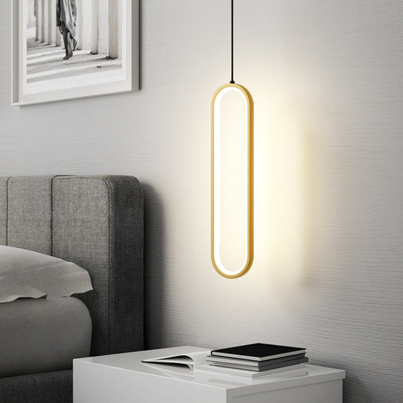 Simplicità moderna Sospensione ovale Sospensione Lampada acrilica Apparecchiatura per il ristorante