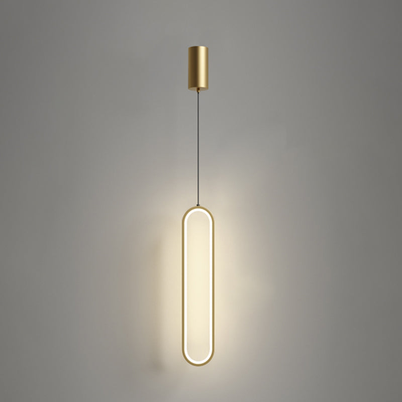 Simplicità moderna Sospensione ovale Sospensione Lampada acrilica Apparecchiatura per il ristorante