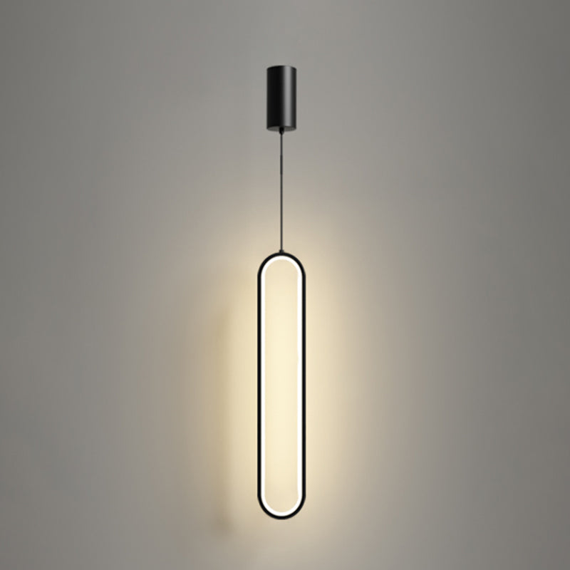 Simplicità moderna Sospensione ovale Sospensione Lampada acrilica Apparecchiatura per il ristorante