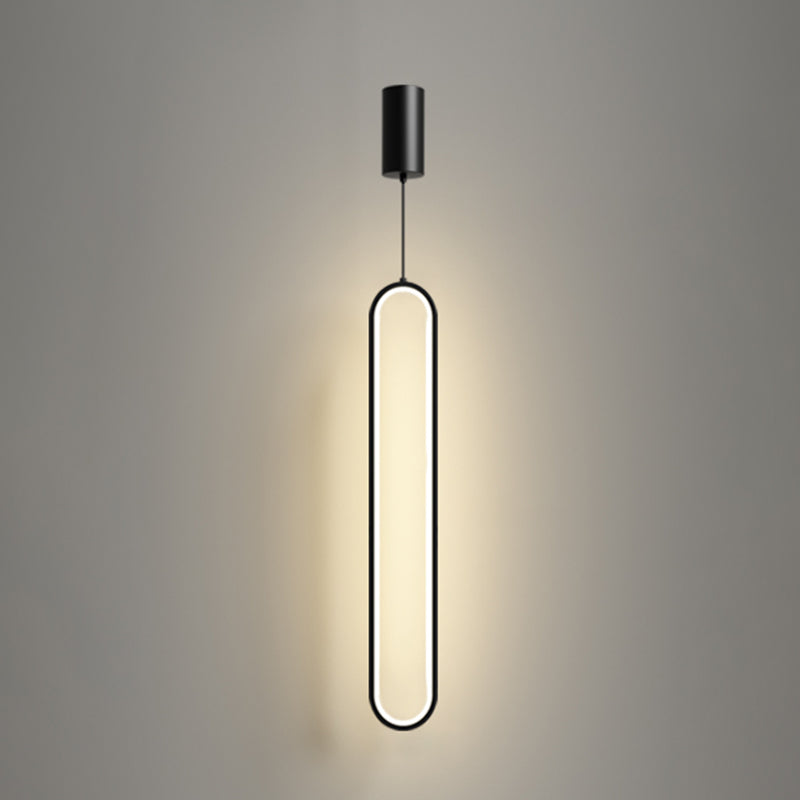 Simplicità moderna Sospensione ovale Sospensione Lampada acrilica Apparecchiatura per il ristorante