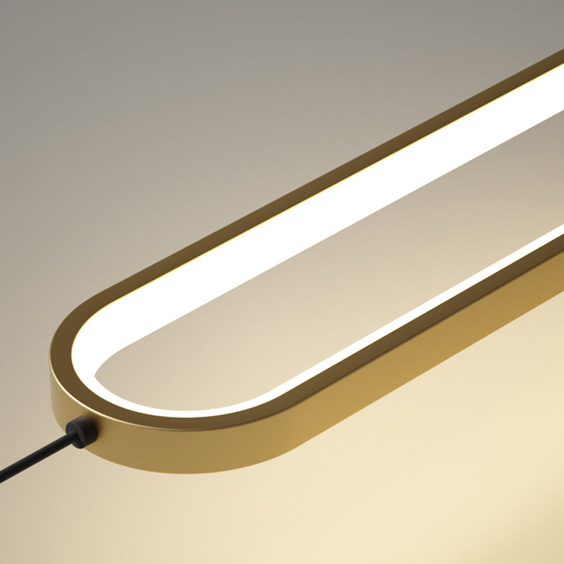 Simplicità moderna Sospensione ovale Sospensione Lampada acrilica Apparecchiatura per il ristorante