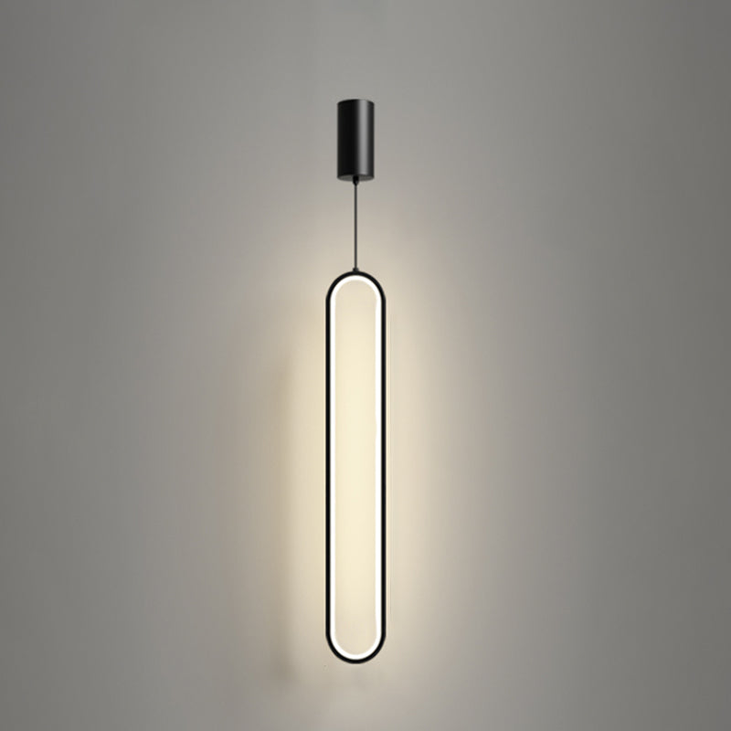 Simplicità moderna Sospensione ovale Sospensione Lampada acrilica Apparecchiatura per il ristorante