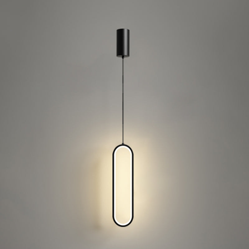 Simplicità moderna Sospensione ovale Sospensione Lampada acrilica Apparecchiatura per il ristorante