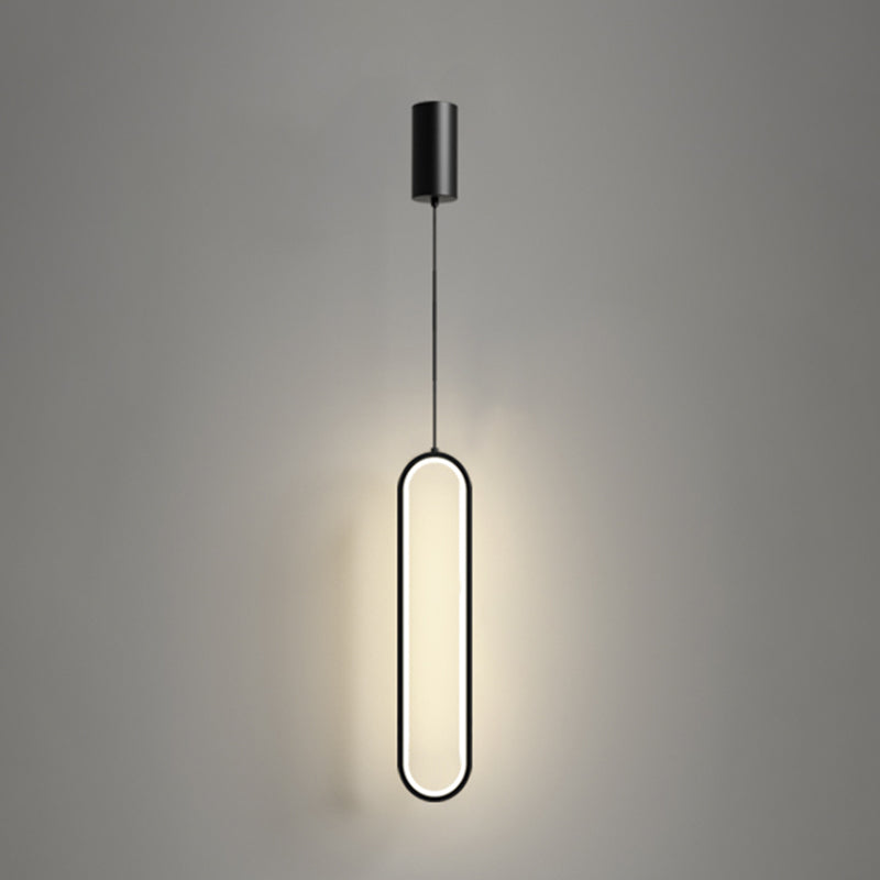 Simplicità moderna Sospensione ovale Sospensione Lampada acrilica Apparecchiatura per il ristorante