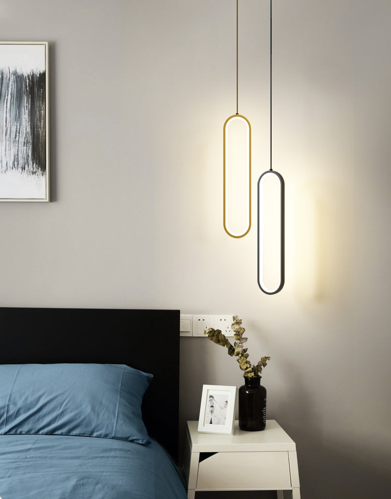 Simplicità moderna Sospensione ovale Sospensione Lampada acrilica Apparecchiatura per il ristorante