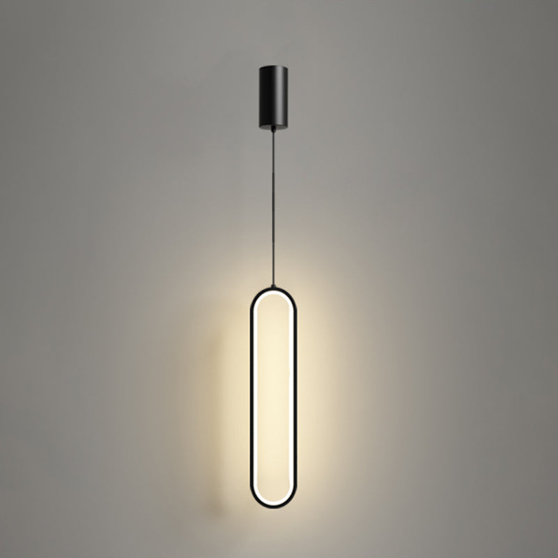 Simplicità moderna Sospensione ovale Sospensione Lampada acrilica Apparecchiatura per il ristorante