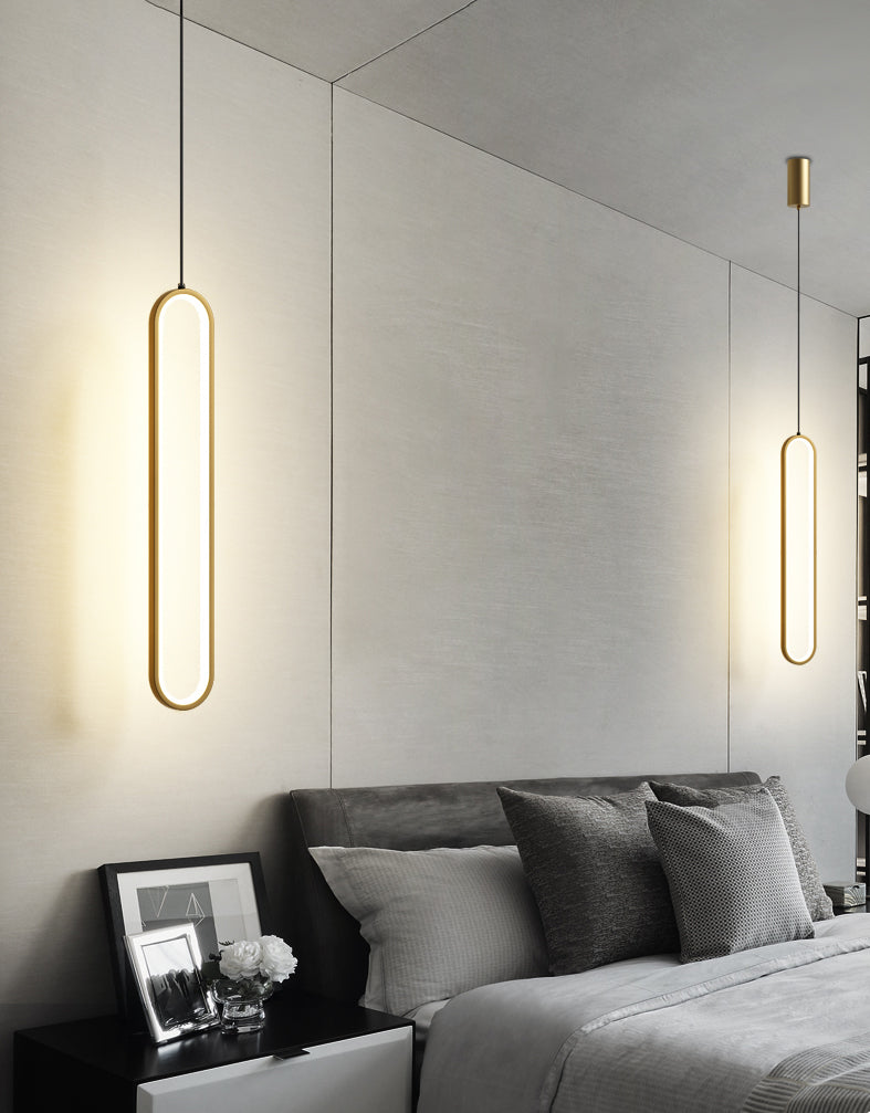 Simplicità moderna Sospensione ovale Sospensione Lampada acrilica Apparecchiatura per il ristorante