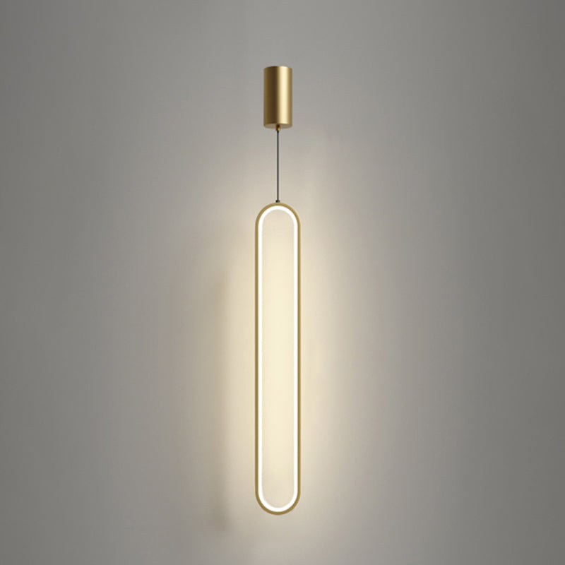 Simplicità moderna Sospensione ovale Sospensione Lampada acrilica Apparecchiatura per il ristorante