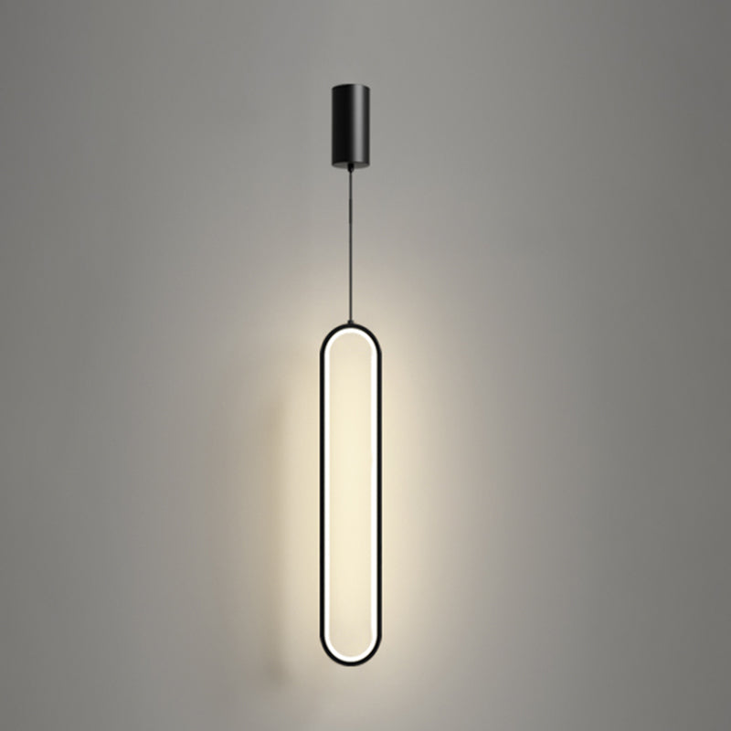 Simplicità moderna Sospensione ovale Sospensione Lampada acrilica Apparecchiatura per il ristorante