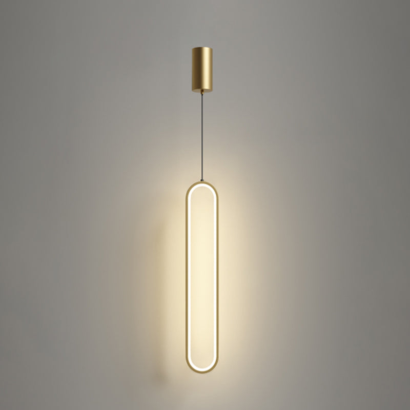 Simplicità moderna Sospensione ovale Sospensione Lampada acrilica Apparecchiatura per il ristorante