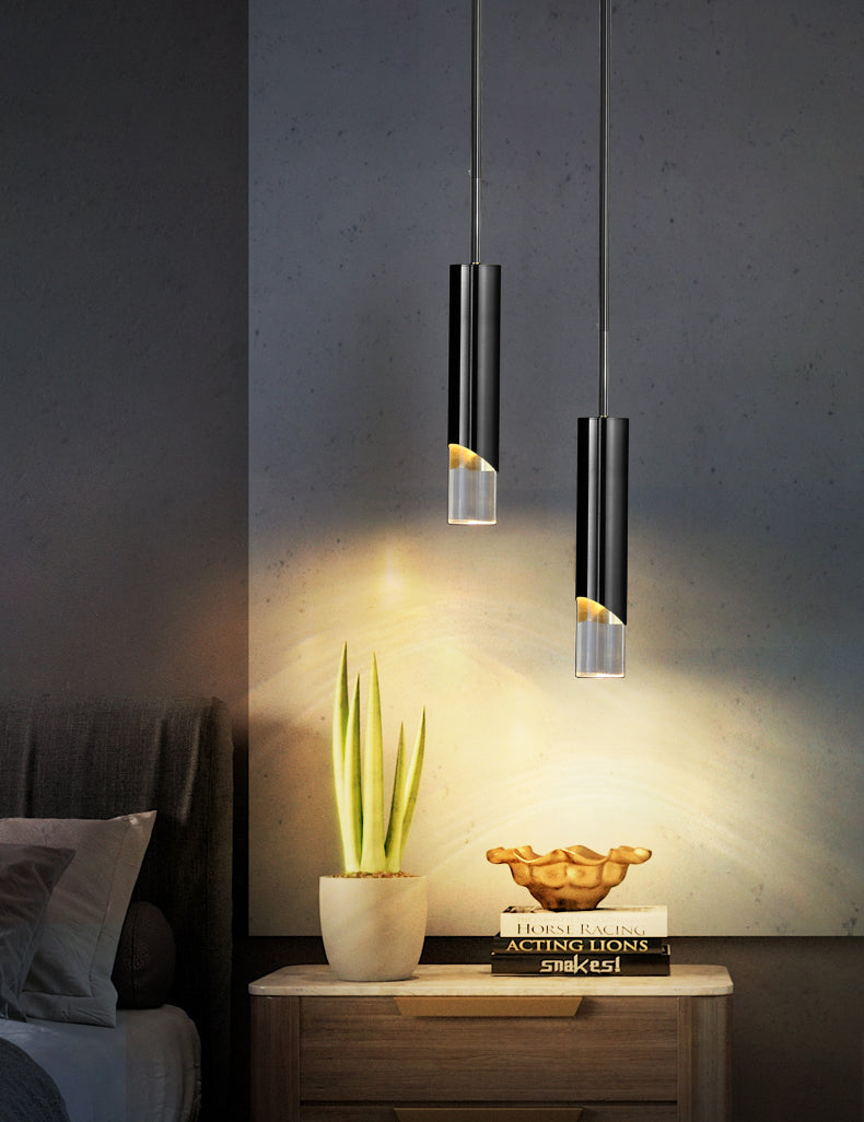 Postmodern Simplicity Cylinder Ceiling Suspension Lamp Acrylic Ceiling Lights Fixture for Restaurant