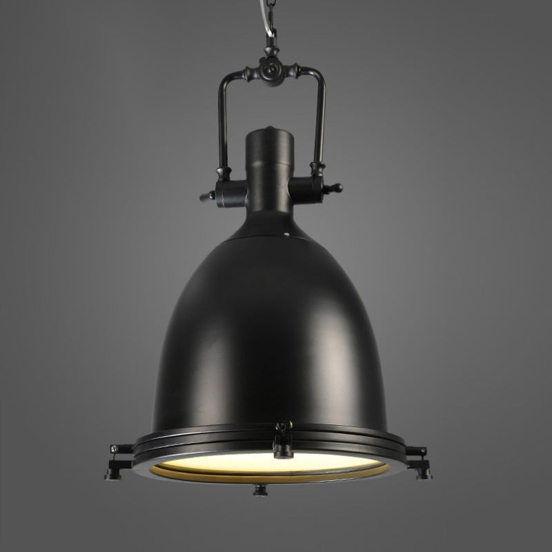 1 Light Dome Costil Pendiente de estilo industrial de metal Accesorios para el restaurante para restaurante