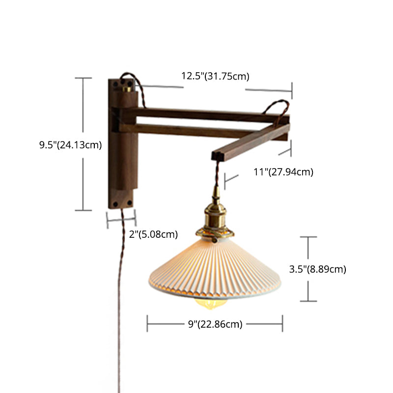 Modern Wood Wall Sconce Bedroom Study Room Lighting Bar Indoor Light