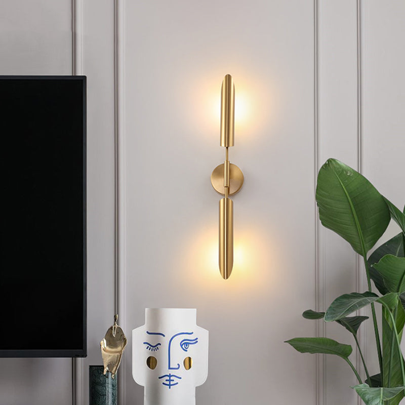 Shaded Wall Lighting Fixture Contemporary Style Metal Bedroom Wall Mounted Light