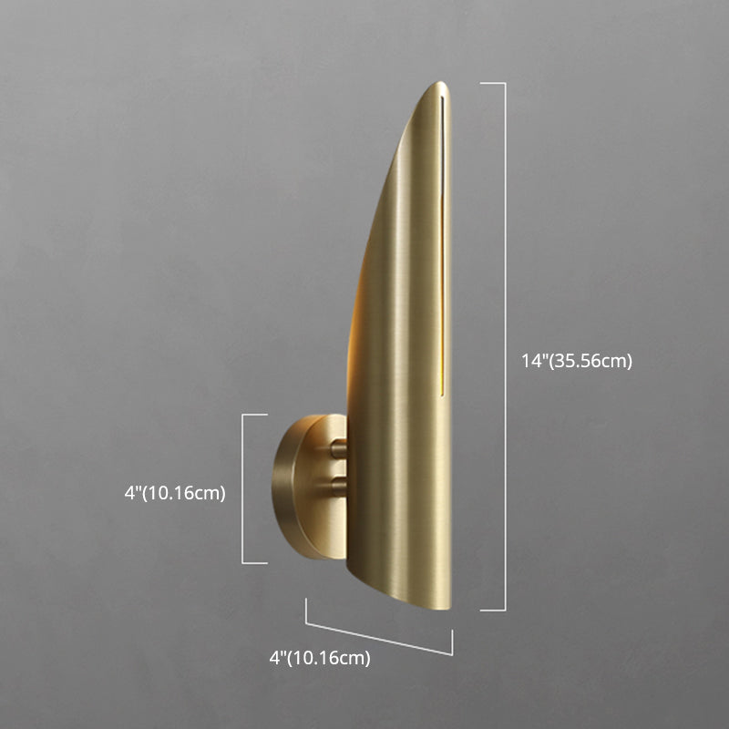 Shaded Metal Sconce Light Fixture Contemporary Wall Mounted Light Fixture for Bedroom