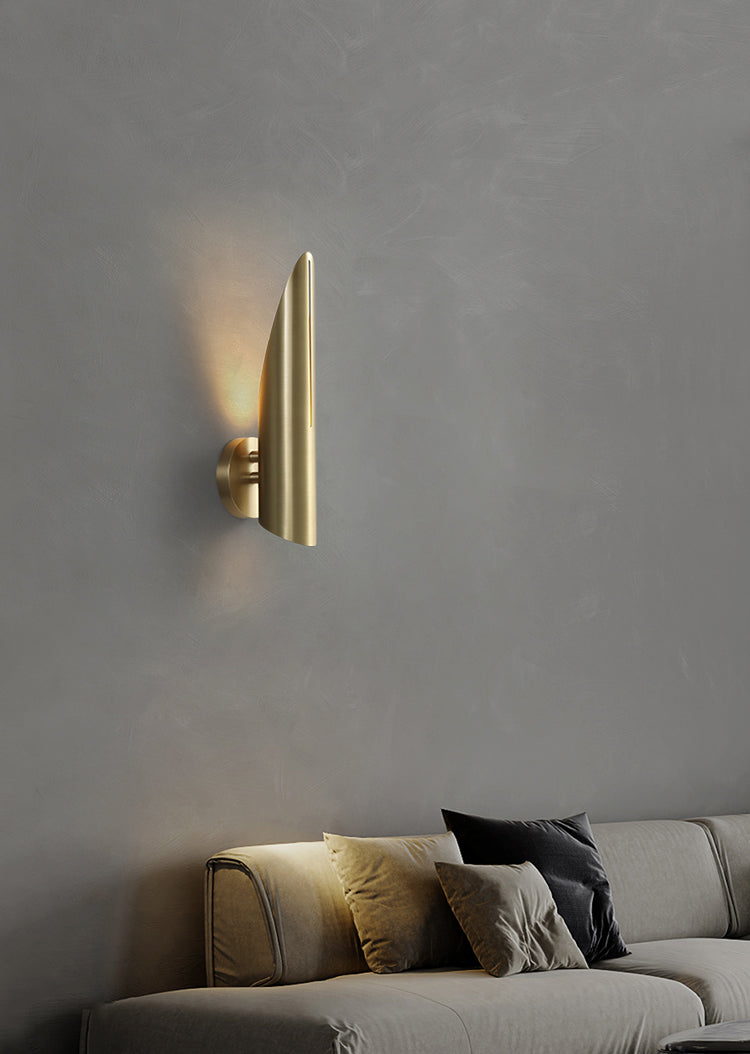 Shaded Metal Sconce Light Fixture Contemporary Wall Mounted Light Fixture for Bedroom