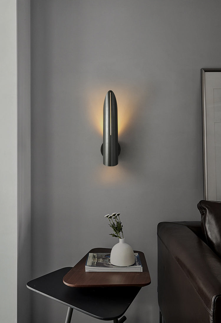 Shaded Metal Sconce Light Fixture Contemporary Wall Mounted Light Fixture for Bedroom