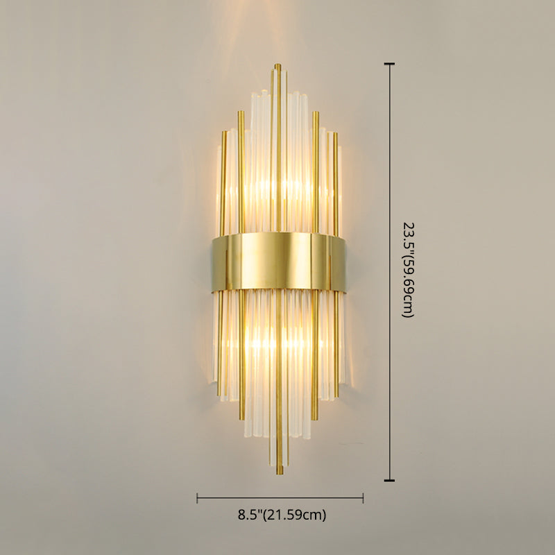 Kristal gearceerde muur sconce verlichting hedendaagse stijl muur gemonteerd verlichtingsarmatuur