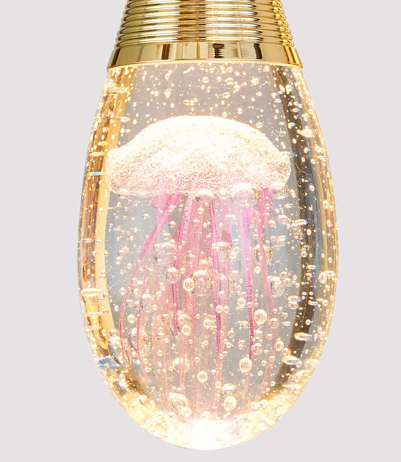 Nordic Style LED Sconce Light Fixture Teardrop Wall Lighting Fixture with Crystal Shade