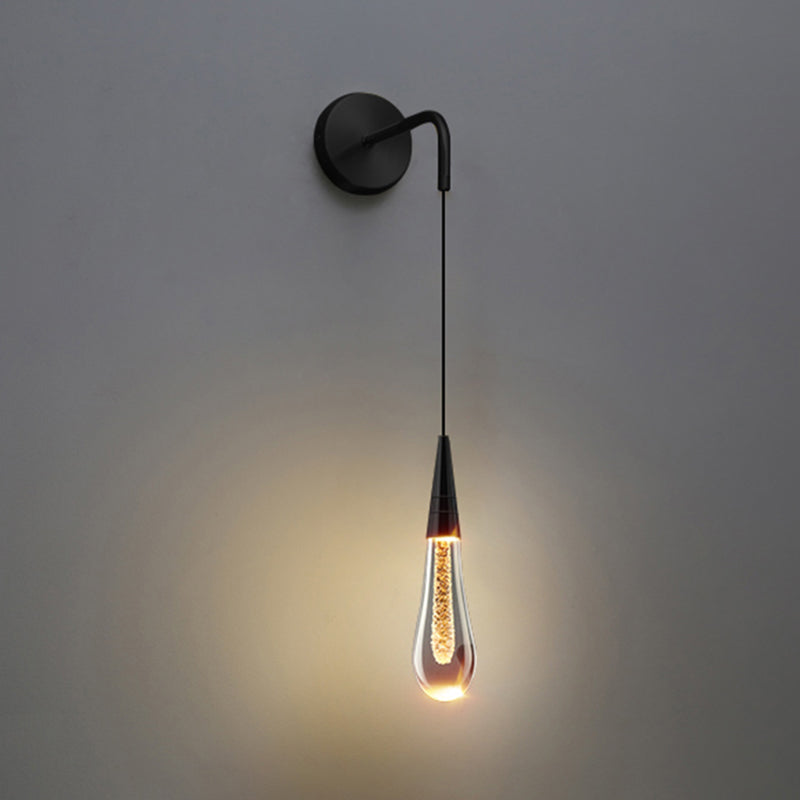 Wandbeleuchtung der minimalistischen Stilbeleuchtung Tränenwandlicht mit Kristallschatten montiert