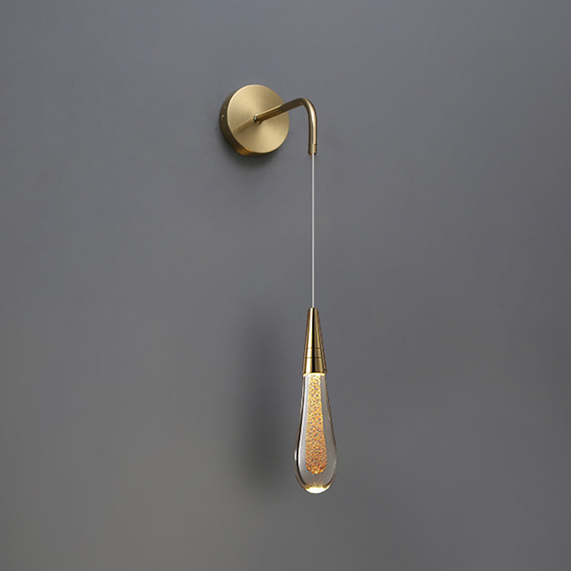 Wandbeleuchtung der minimalistischen Stilbeleuchtung Tränenwandlicht mit Kristallschatten montiert