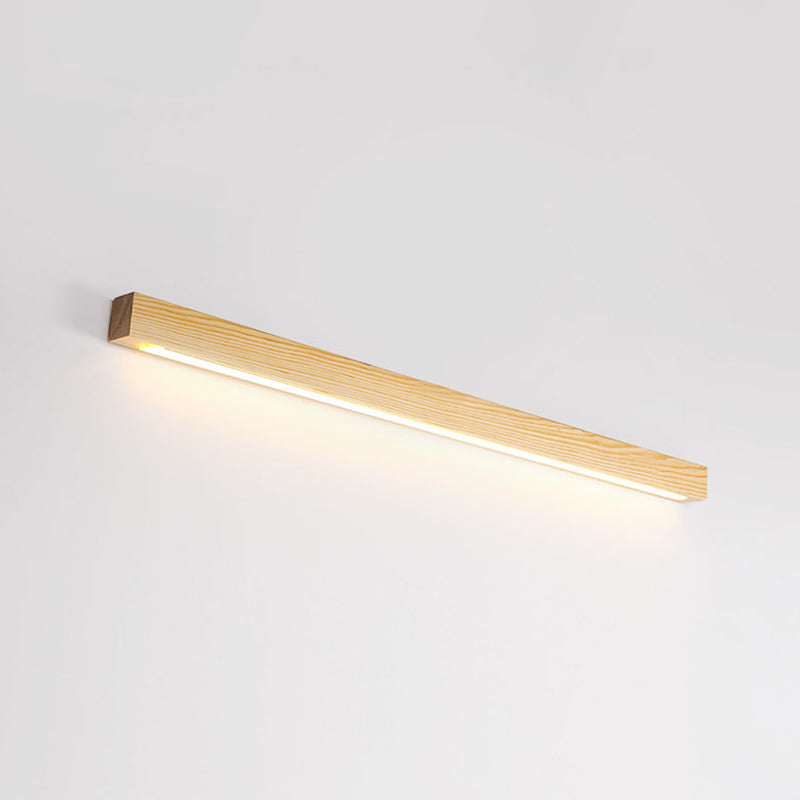 Éclairage d'applications murales linéaires en bois LED BEIGE MUR MUR ARMILLE ÉCLAIR