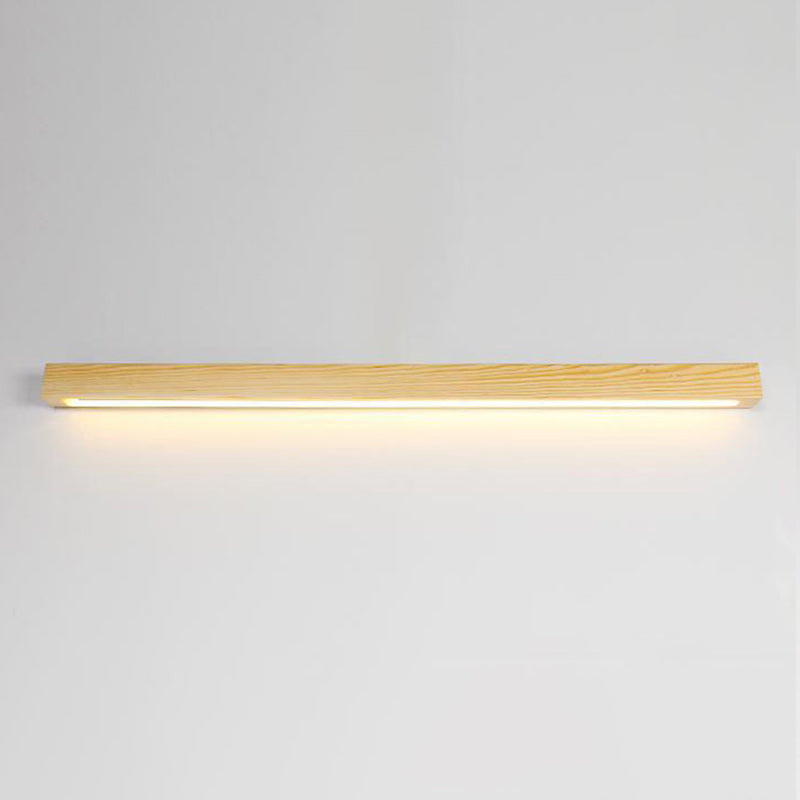 Éclairage d'applications murales linéaires en bois LED BEIGE MUR MUR ARMILLE ÉCLAIR