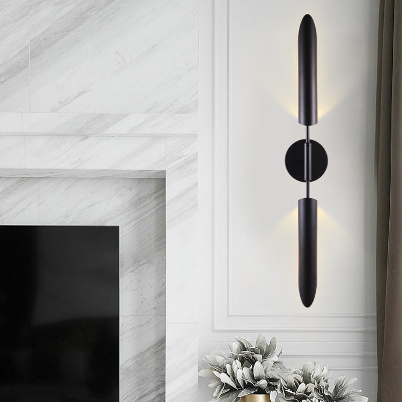 Shaded Wall Lighting Fixture Contemporary Style Metal Bedroom Wall Mounted Light