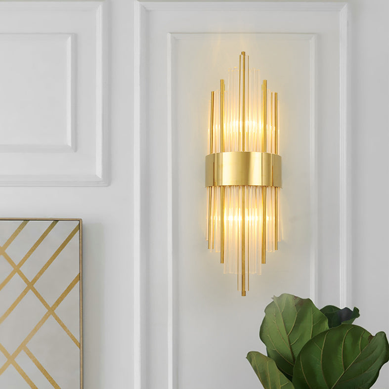 Kristal gearceerde muur sconce verlichting hedendaagse stijl muur gemonteerd verlichtingsarmatuur