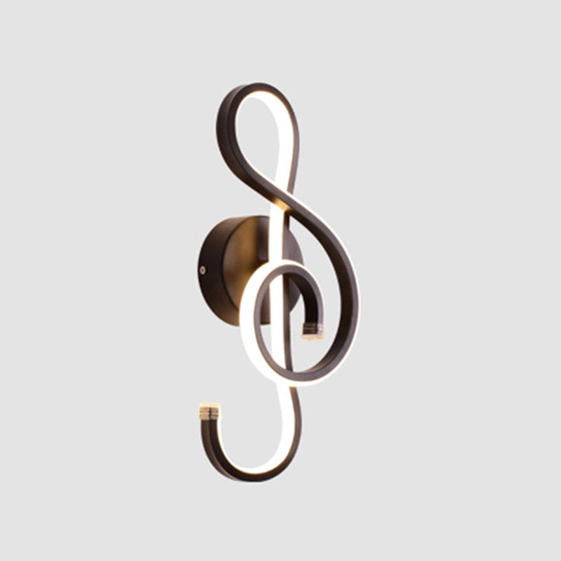 Metal Musical Note Wall Sconce Lighting Nordic Style LED Wall Mount Light Fixture