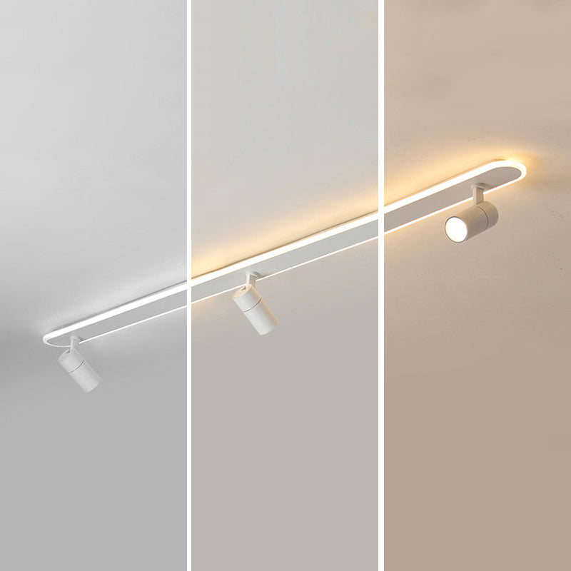 Montage encastré linéaire en aluminium, nouveau luminaire monté au plafond blanc moderne avec projecteur