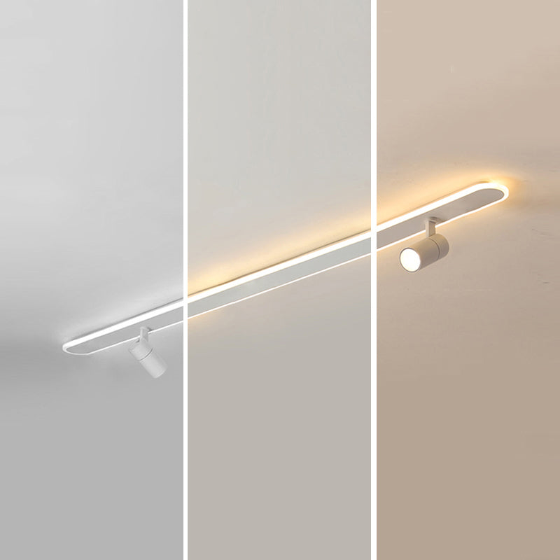 Montage encastré linéaire en aluminium, nouveau luminaire monté au plafond blanc moderne avec projecteur