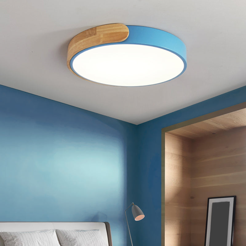 Rounded Shape 1-Light LED Flush Light New Modern Iron Flush Mount Ceiling Light Fixtures