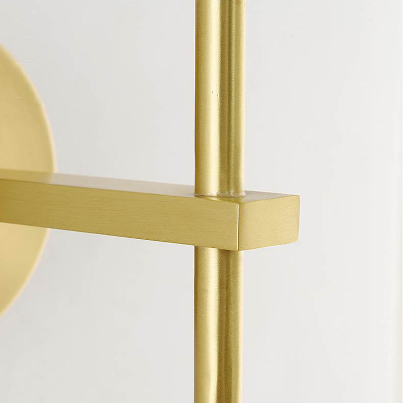 Modern Style Wall Lighting Fixture Gold Shaded Wall Mounted Light with Crystal Shade