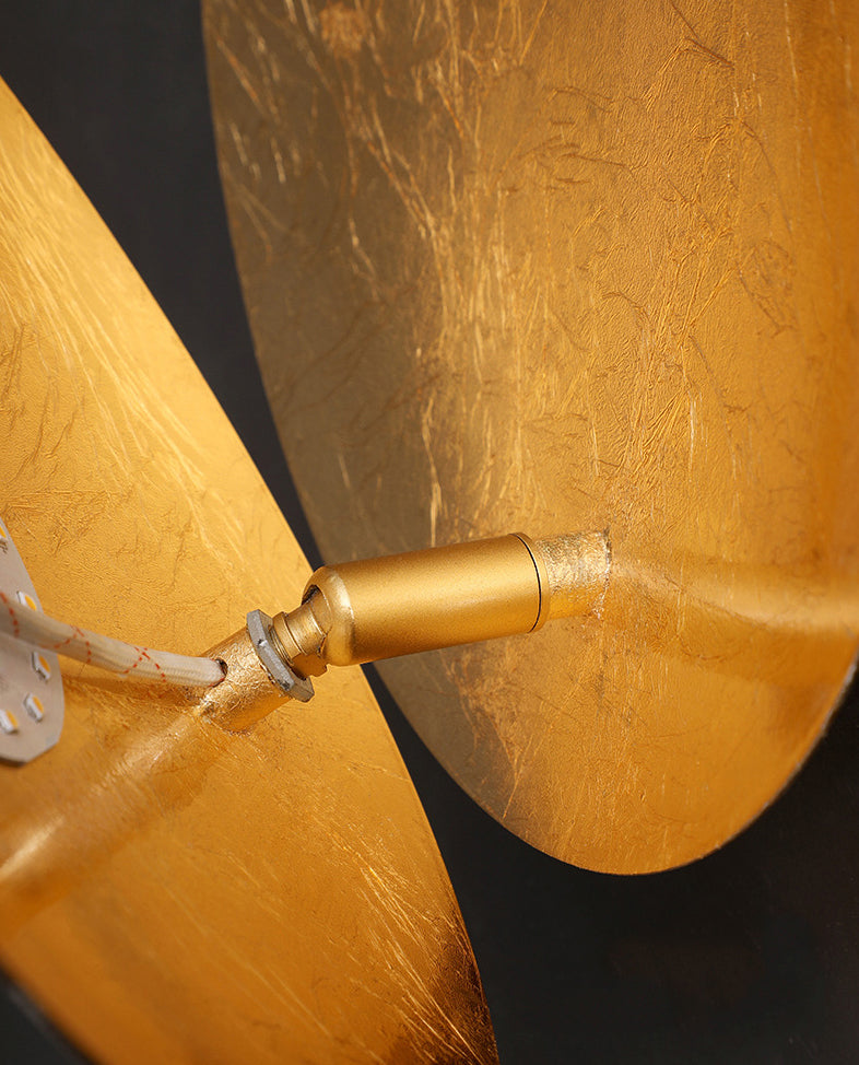 Metalen LED Roteerbare wandkandelpartij in moderne Creative Style Gold Foly Circular Wall Lamp voor slaapkamer