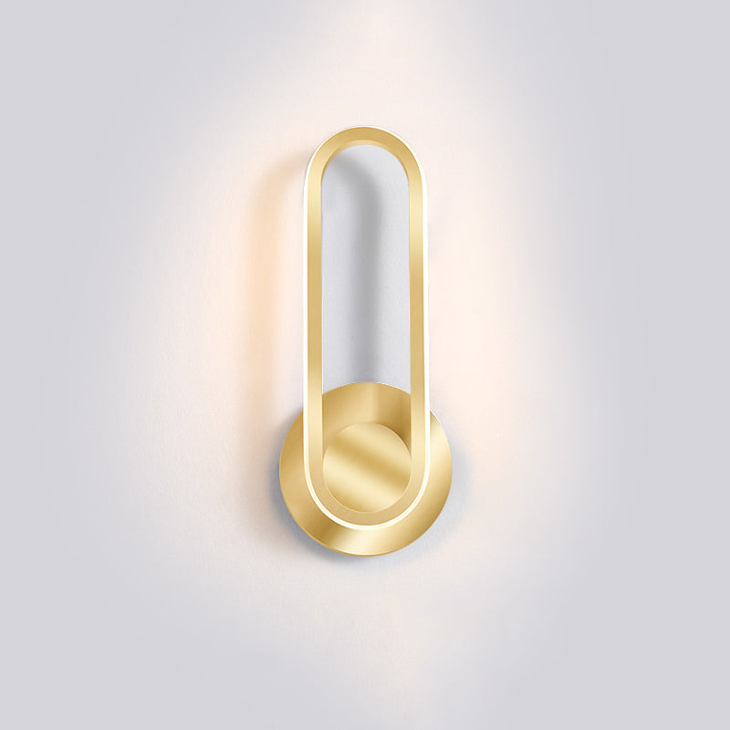 Oblong LED Rotatable Wall Lamp in Modern Creative Style Wrought Iron Wall Sconce with Silicone Shade