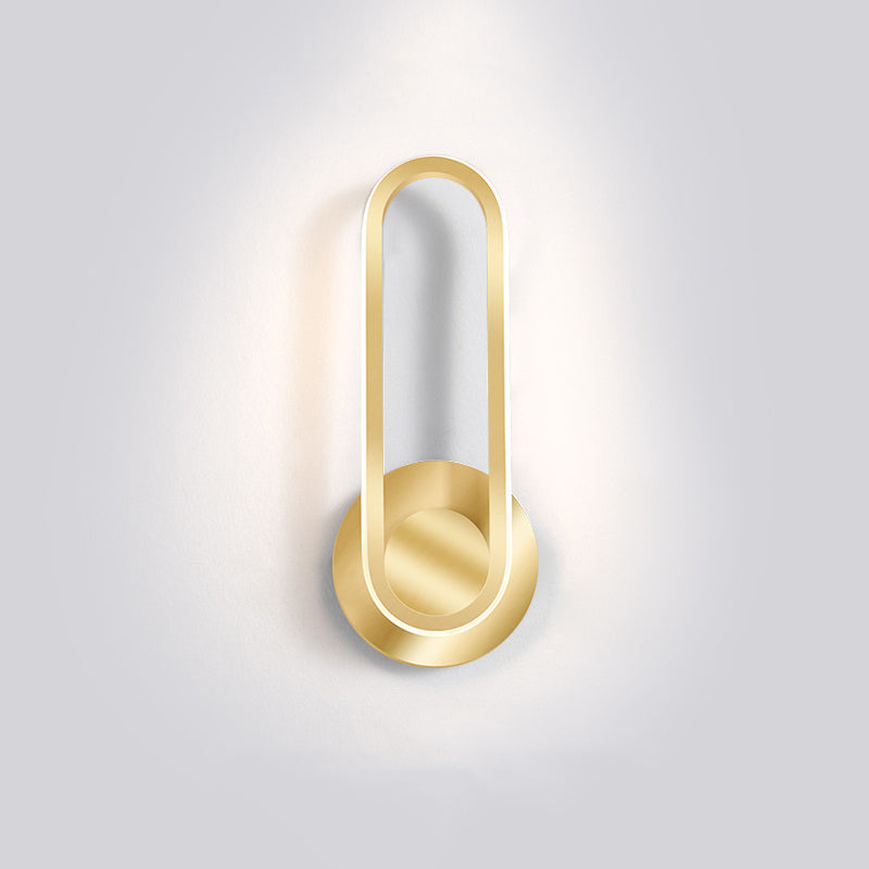 Oblong LED Rotatable Wall Lamp in Modern Creative Style Wrought Iron Wall Sconce with Silicone Shade